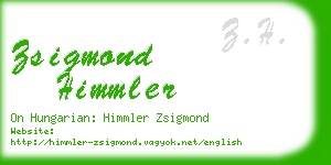 zsigmond himmler business card